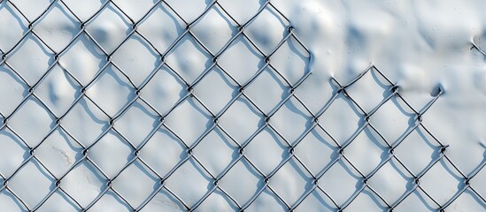 Fototapeta premium Fenced with wire isolated pastel background Copy space