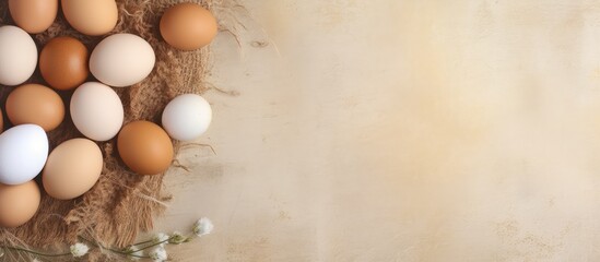 chickens product isolated pastel background Copy space