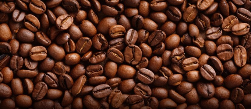 Arabica coffee beans isolated on a isolated pastel background Copy space