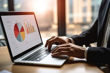 A man is working on a laptop