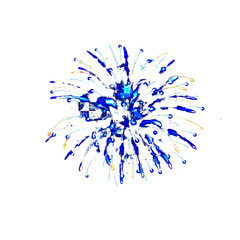 Firework Isolated on transparent background  png. Firework frame for new year party event  concept. 