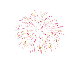 Firework Isolated on transparent background  png. Firework frame for new year party event  concept. 