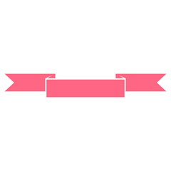 pink red ribbon banner