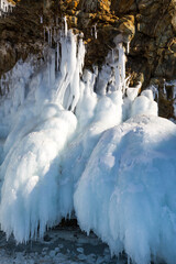 Icicles on Lake Baikal