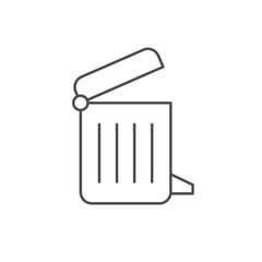 Trash can line outline icon