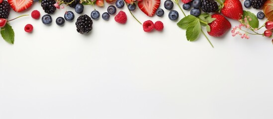 Berries photographed in a studio with a isolated pastel background Copy space