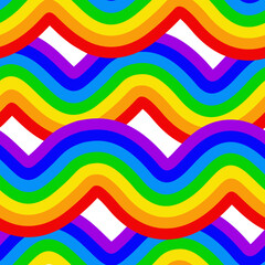 Rainbow Stripes Seamless Pattern.	