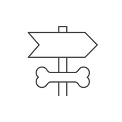 Dog park pointer line icon