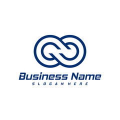Obraz premium Infinity logo design vector. Nolimit logo design template concept