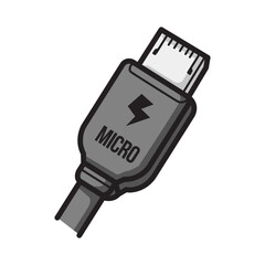 Micro USB Cable Clipart