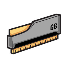RAM Memory for Computer Clipart