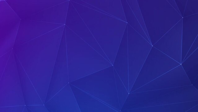 Abstract polygonal technology Loop dark blue background with connecting dots and lines. network connection space low Poly Data, technology concept. branding, science, graphic design. 4k 60fps video.