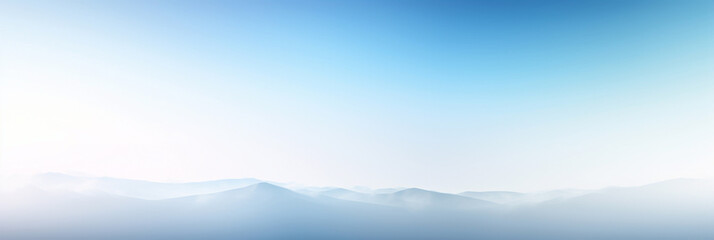 Calm cloudscape horizon with blue sky gradients