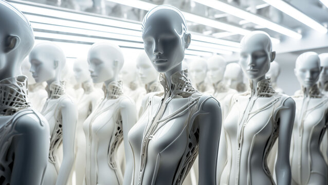 Mannequins made of artificial material,Generated by AI