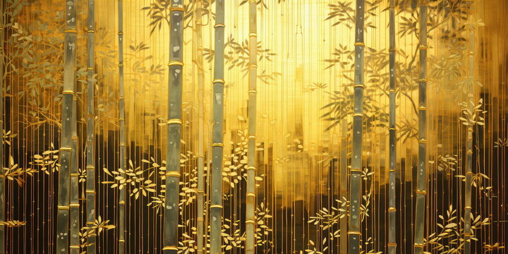 bamboo art, oriental style. 