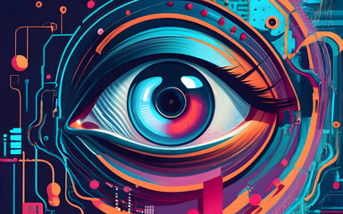  eye, technology, blue, futuristic, tech, macro, human, closeup, face, eyelash, vision, color, beauty, abstract, look, reflection, light, business, computer, eyeball, digital, internet, design, vector