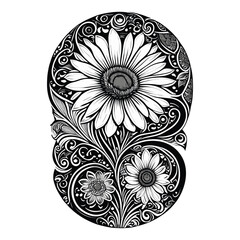 dibujo para colorear flores coloring page