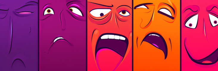 Vibrant Array of Expressive Faces