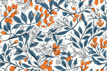 Watercolor vector art painting illustration pattern. Collage contemporary print. Fashionable template for design. painted, natural, ornament, decorative, vector, hand drawn, rose flower, ornamental