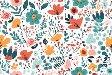 Watercolor vector art painting illustration pattern. Collage contemporary print. Fashionable template for design. painted, natural, ornament, decorative, vector, hand drawn, rose flower, ornamental