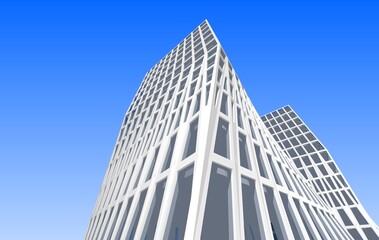 Abstract architectural background 3d rendering 3d illustration