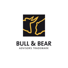 Bulle und Bär, Company Logo,gold
