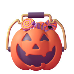 3D Pumpkin Shaped Halloween Candy Container