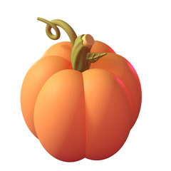 Pumpkin In 3D Perspective