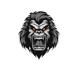 Gorilla logo. Vector illustration design