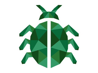 ilustration logo of beetle style polygonal