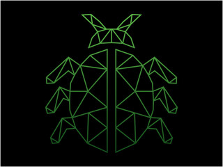 logo ilustration of beetle line art
