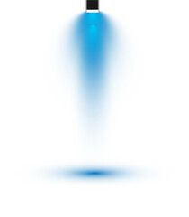 Bright blue Spotlight. Scene. Light Effects. Glow light effect. Glowing lamp. PNG.