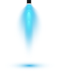 Bright blue Spotlight. Scene. Light Effects. Glow light effect. Glowing lamp. PNG.