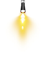Bright Yellow Spotlight. Scene. Light Effects. Glow light effect. Glowing lamp. PNG.