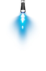 Bright blue Spotlight. Scene. Light Effects. Glow light effect. Glowing lamp. PNG.