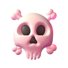 3D Cute Skull Icon