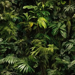 Fototapeta na wymiar Seamless texture. Tropical jungle