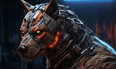 Behold the technological marvel of a cybernetically enhanced cyborg hyena.