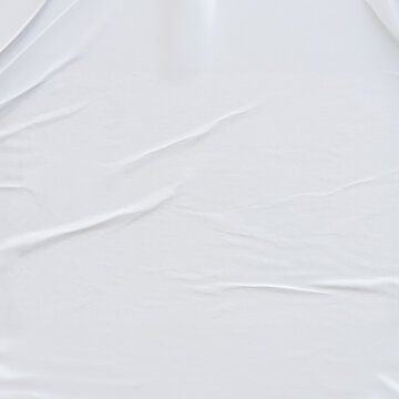 Glued paper wrinkled effect, vector realistic background. Badly wet glued paper or gray adhesive foil with crumpled and greased wrinkles texture, isolated blank templates set