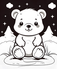 teddy bear  illustration ai generative