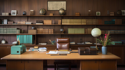 Vintage Office Ambiance: Typewriter and Rotary Phone - Generative Art