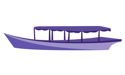 illustration of a fishing boat on a white background