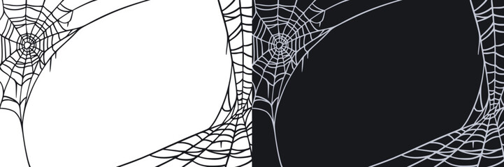Spider web for cards and background for Halloween