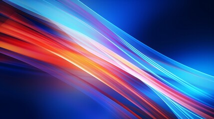 A contemporary representation of rapid motion in a futuristic setting. Vibrant, dynamic movement against a backdrop of deep blue. A technological pattern.