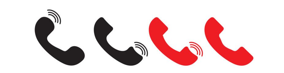 Phone icon vector. Call, telephone icon symbol set.Phone character collection