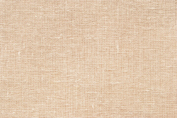 Fototapeta na wymiar Linen fabric texture, beige canvas texture as background 