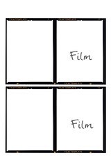 Medium format color film frame.With white space.