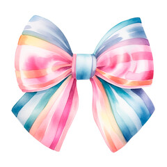 colorful bow watercolor, generative AI