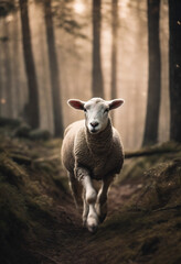 森の中の羊