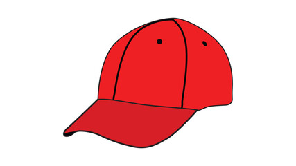 Isolated red cap on a white background.
